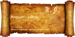 Magyar Jakus névjegykártya
